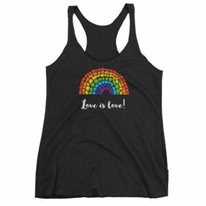 Pride Love is Love Mosaic Rainbow Pride Month Women's tank top