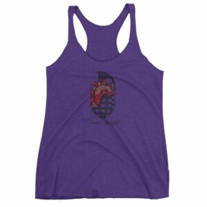 Never Fearful Heart Hand Grenade Retro Art Women's tank top - Image 7