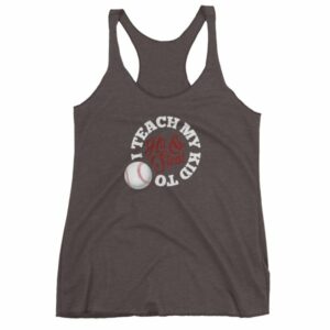 I Teach My Kids To Hit and Steal Baseball Mom Dad Women's tank top - Image 2