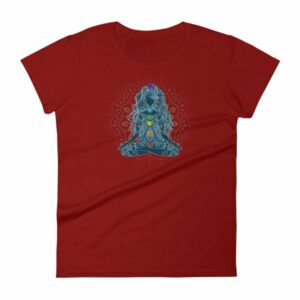 Meditating Lotus Asana Seven Chakras Meditation Yoga Women's T-Shirt - Image 13