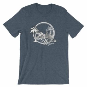 South Beach Miami Florida Vintage Beach T-Shirt - Image 8