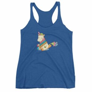 Cute Unicorn Farting Rainbow Clouds Funny Unicorn Women's tank top - Image 9