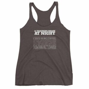 A Teachers Brain At Night Funny Teachers Women's tank top - Image 2