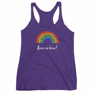 Pride Love is Love Mosaic Rainbow Pride Month Women's tank top - Image 7