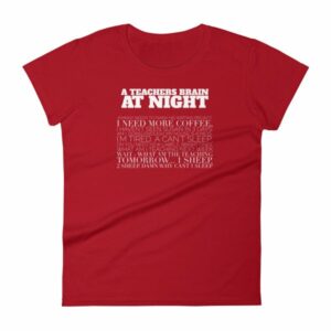 A Teachers Brain At Night Funny Teachers Women's T-Shirt - Image 15