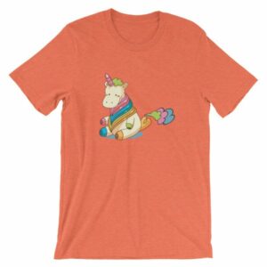 Cute Unicorn Farting Rainbow Clouds Funny Unicorn T-Shirt - Image 14