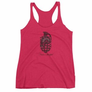 Never Fearful Heart Hand Grenade Retro Art Women's tank top - Image 13