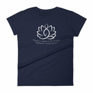 Prayer Is Talking To The Universe, Meditation is Listening Women's T-Shirt - Image 4