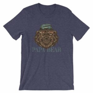 Papa Bear Grizzly Bear Daddy T-Shirt - Image 5