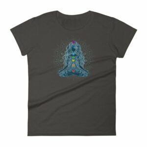 Meditating Lotus Asana Seven Chakras Meditation Yoga Women's T-Shirt - Image 2