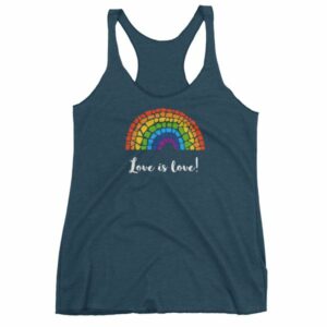 Pride Love is Love Mosaic Rainbow Pride Month Women's tank top - Image 3