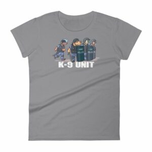 Police K9 Unit Sheepdog LEO Police Dog Funny Women's T-Shirt - Image 5