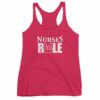 Nurses Rule Rock On Hand Nurse Support Women's tank top - Image 12