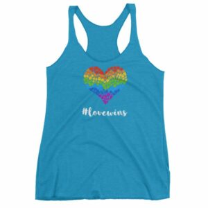 Pride Hashtag Love Wins Mosaic Rainbow Heart Pride Women's tank top - Image 11
