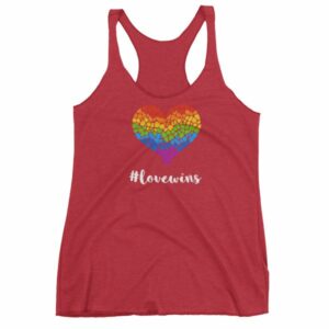 Pride Hashtag Love Wins Mosaic Rainbow Heart Pride Women's tank top - Image 12