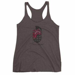 Never Fearful Heart Hand Grenade Retro Art Women's tank top - Image 2