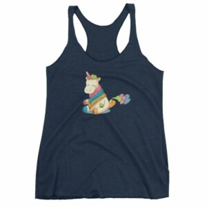 Cute Unicorn Farting Rainbow Clouds Funny Unicorn Women's tank top - Image 5