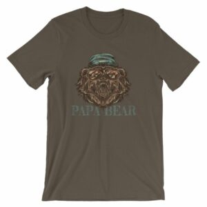 Papa Bear Grizzly Bear Daddy T-Shirt - Image 9