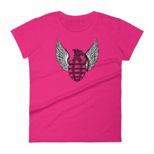 Grenade and Wings - Vintage Pineapple Hand Grenade Women's T-Shirt - Image 13