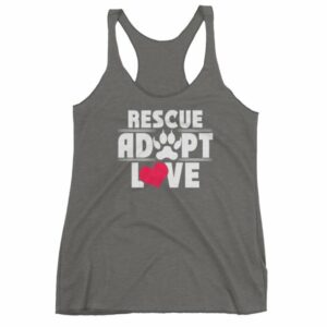 Rescue Adopt Love Dog Paw Dog Rescue and Adopt Women's tank top - Image 4