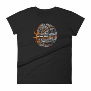 Basketball Motivational Word Cloud B Ball Terms Women's T-Shirt