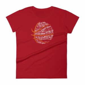Basketball Motivational Word Cloud B Ball Terms Women's T-Shirt - Image 15