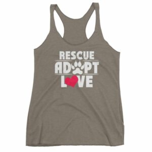Rescue Adopt Love Dog Paw Dog Rescue and Adopt Women's tank top - Image 6