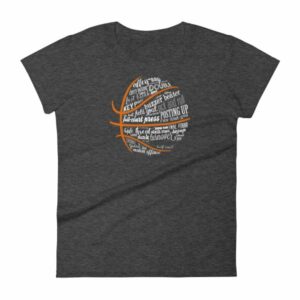 Basketball Motivational Word Cloud B Ball Terms Women's T-Shirt - Image 3