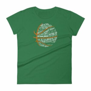 Basketball Motivational Word Cloud B Ball Terms Women's T-Shirt - Image 8