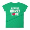 Rescue Adopt Love Cat Paw Dog Rescue and Adopt Women's T-Shirt - Image 10