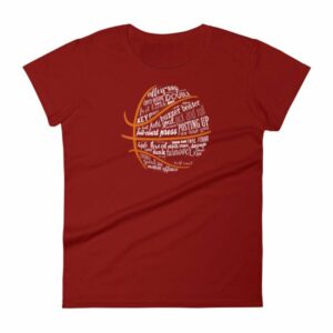 Basketball Motivational Word Cloud B Ball Terms Women's T-Shirt - Image 12
