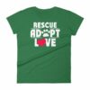 Rescue Adopt Love Cat Paw Dog Rescue and Adopt Women's T-Shirt - Image 8
