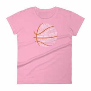 Basketball Motivational Word Cloud B Ball Terms Women's T-Shirt - Image 13