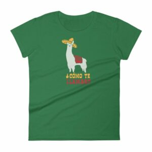Como Te Llamas Funny Llama Spanish Word Humor Women's T-Shirt - Image 8