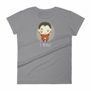 Vampire I Bite Cute Funny Creepy Halloween Women's T-Shirt - Image 5