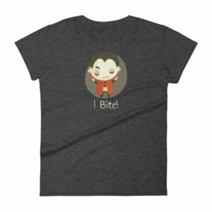 Vampire I Bite Cute Funny Creepy Halloween Women's T-Shirt - Image 3