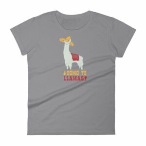 Como Te Llamas Funny Llama Spanish Word Humor Women's T-Shirt - Image 5
