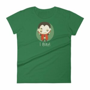 Vampire I Bite Cute Funny Creepy Halloween Women's T-Shirt - Image 8