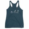 WGirls Tri Harder Funny woman's Triathlon Women's tank top - Image 3