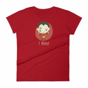 Vampire I Bite Cute Funny Creepy Halloween Women's T-Shirt - Image 16