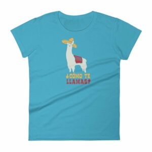Como Te Llamas Funny Llama Spanish Word Humor Women's T-Shirt - Image 13