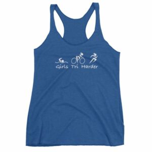 WGirls Tri Harder Funny woman's Triathlon Women's tank top - Image 9