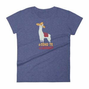 Como Te Llamas Funny Llama Spanish Word Humor Women's T-Shirt - Image 6