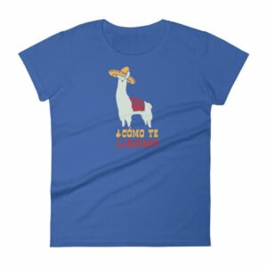 Como Te Llamas Funny Llama Spanish Word Humor Women's T-Shirt - Image 9