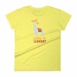 Como Te Llamas Funny Llama Spanish Word Humor Women's T-Shirt - Image 12