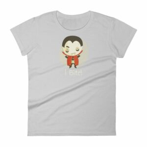 Vampire I Bite Cute Funny Creepy Halloween Women's T-Shirt - Image 11