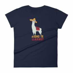Como Te Llamas Funny Llama Spanish Word Humor Women's T-Shirt - Image 4