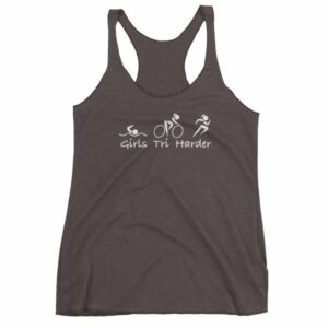 WGirls Tri Harder Funny woman's Triathlon Women's tank top - Image 2