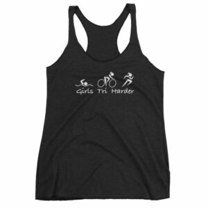 WGirls Tri Harder Funny woman's Triathlon Women's tank top