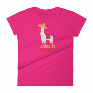 Como Te Llamas Funny Llama Spanish Word Humor Women's T-Shirt - Image 16